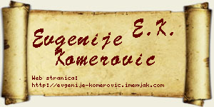 Evgenije Komerović vizit kartica